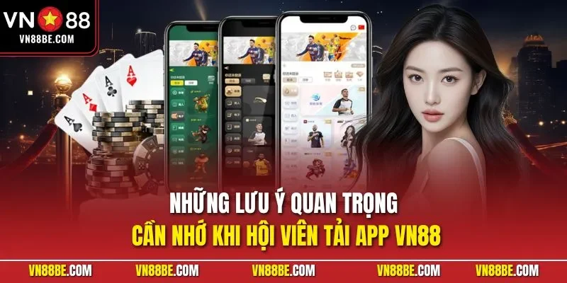 Những lưu ý quan trọng cần nhớ khi hội viên tải app VN88